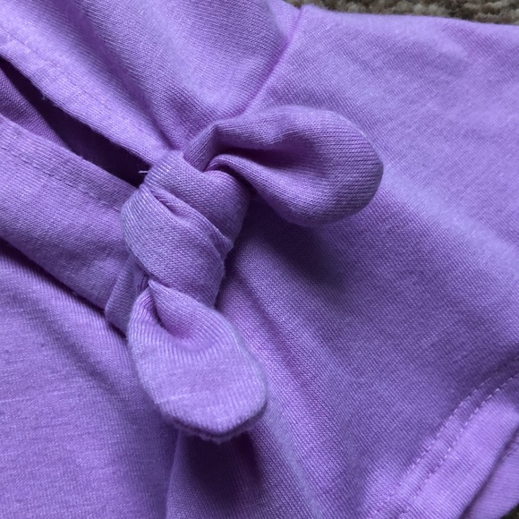 SO Top Girls Size XL 14/16 Purple "You're So Awesome" Short Cold Shoulder Sleeve - Picture 7 of 9